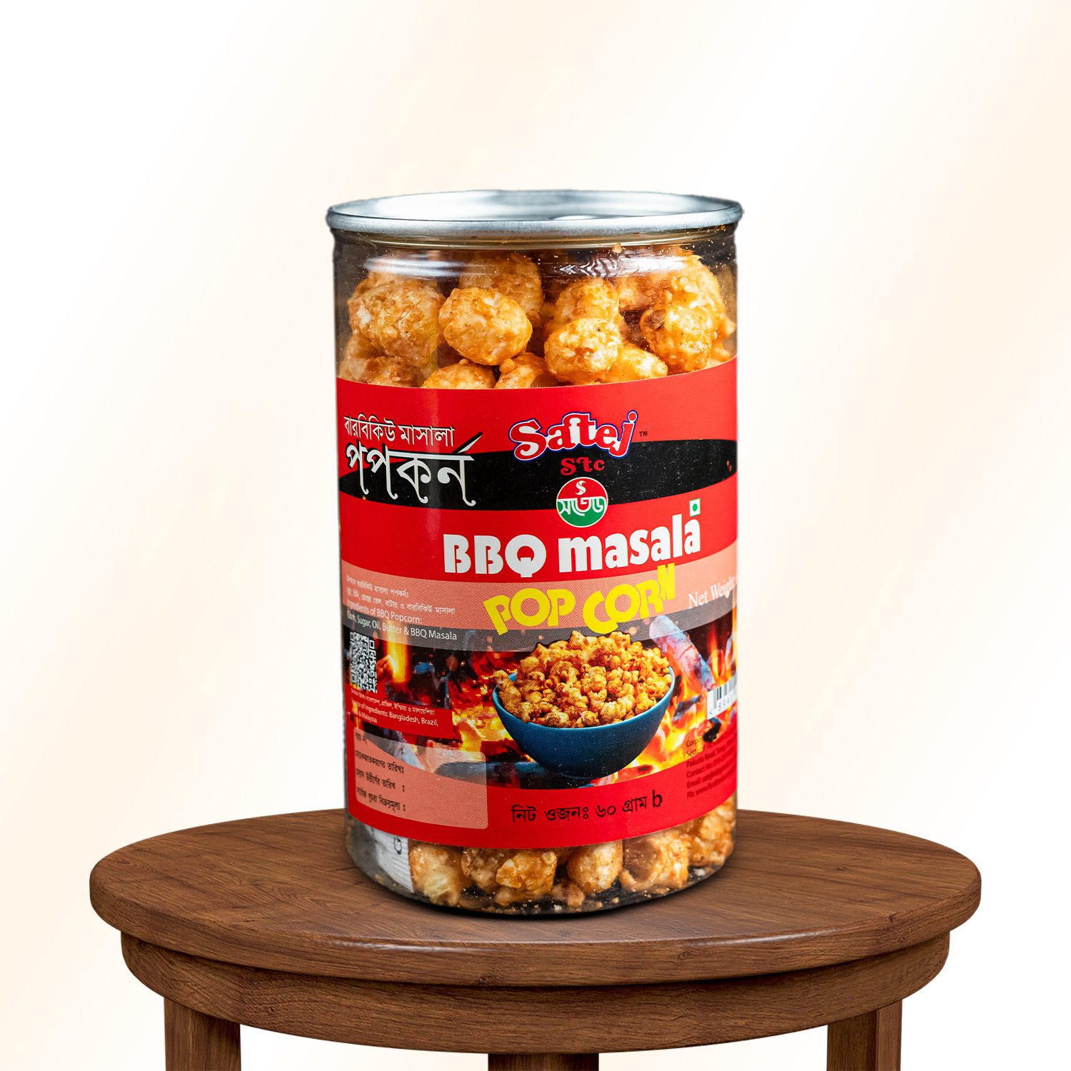 Popcorn BBQ Masala Can Jar